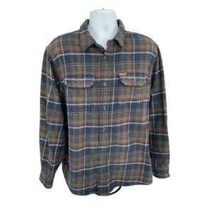 Orvis Plaid Flannel Shirt Long‎ Sleeve Button Up size XL